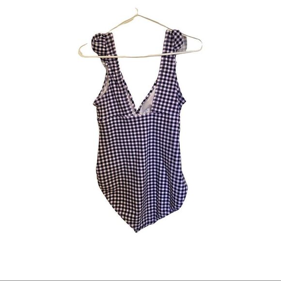 Kona Sol Blue & White Checkered One Piece. Super Cute! - Picture 5 of 5